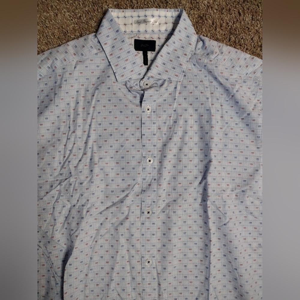 Good Man Brand Long Sleeve Patterned Button Down Shirt NWOT